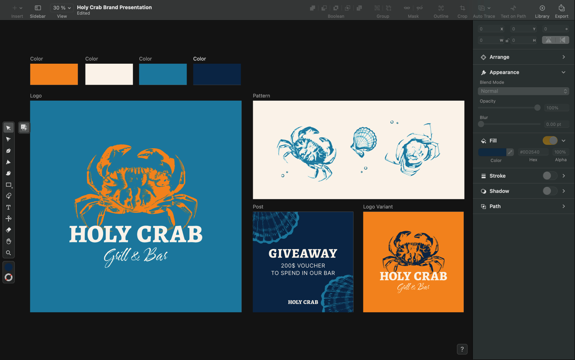 auto trace vector Mac design for restaurant
