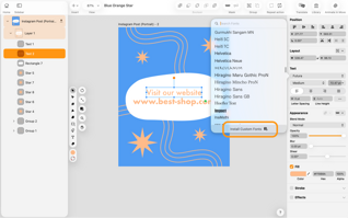 upload font
