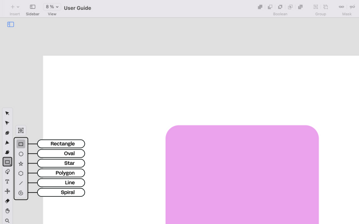 Shape tool activation