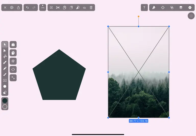 Creating a vector clipping mask shape in Vectornator