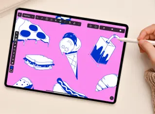 Curve UI showing vector illustration editable