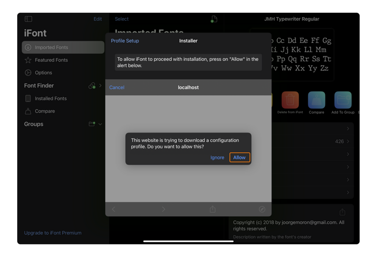 Custom-Font---Download-configuration-profile