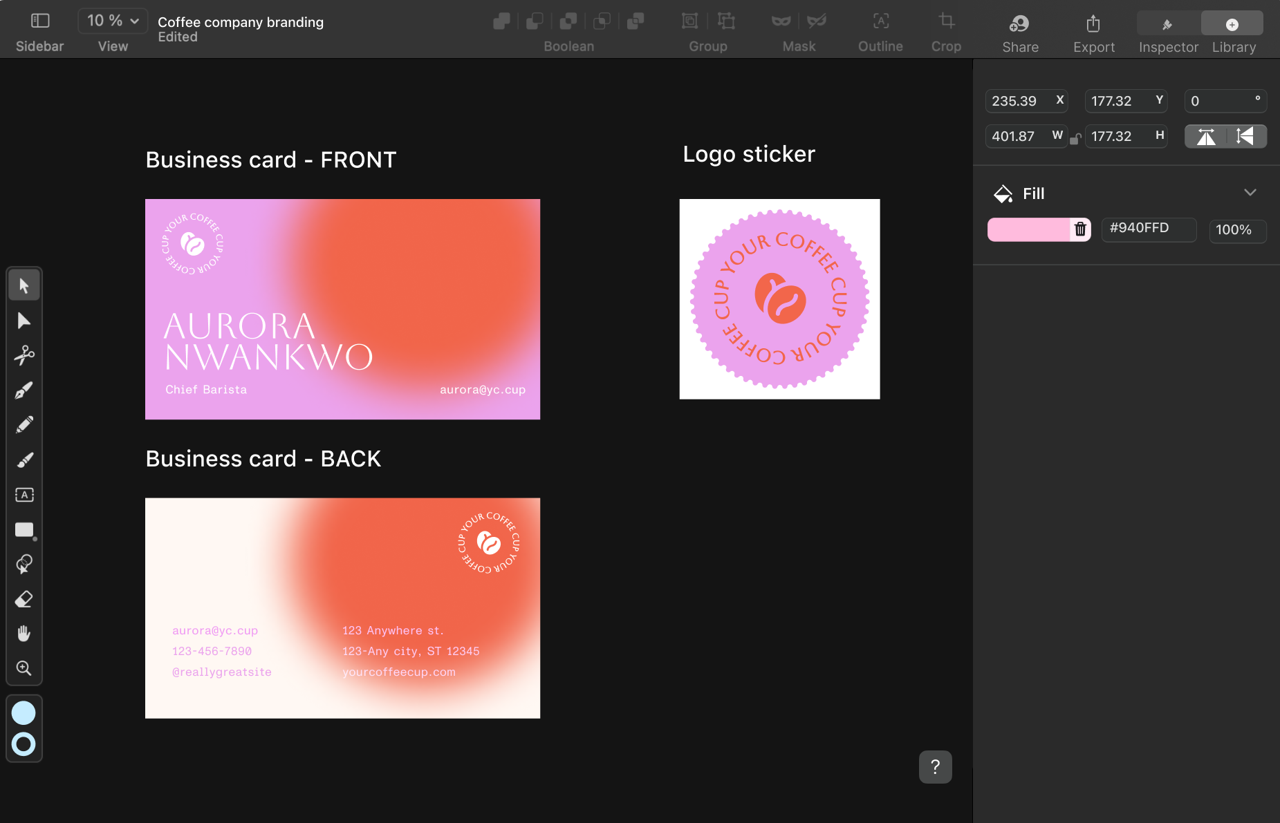 business card