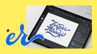 career brand blue green design in linearity curve