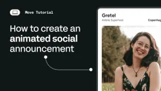 How to animate a social media announcement