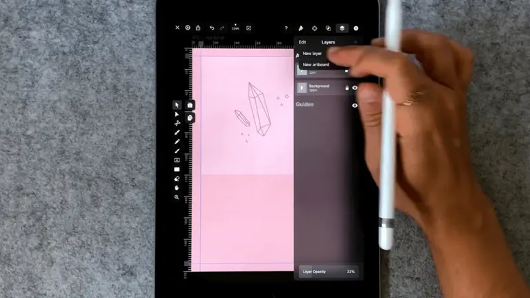 Sandra creating a new layer