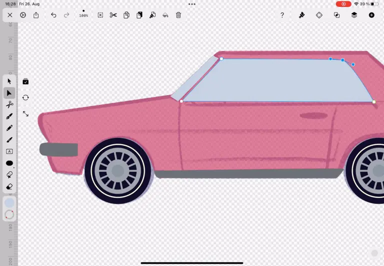 How to draw car windows bumpers and side skirts