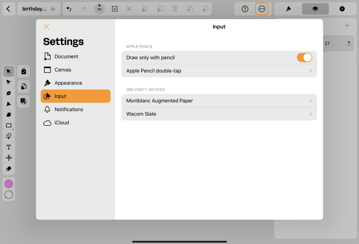 input settings