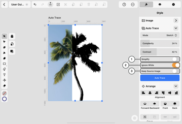 Auto trace sketch mode
