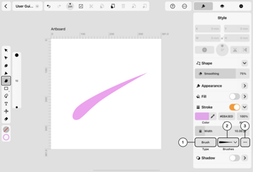 Brush tool options