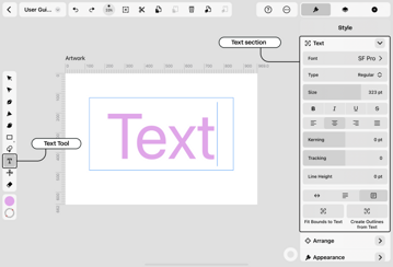 Text tool iOS