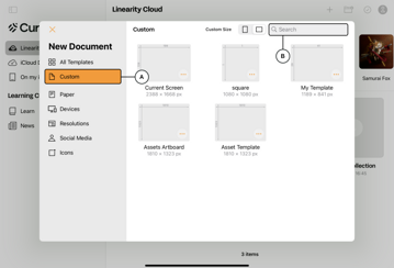 Create custom saved template