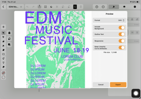 Export SVG on iPad