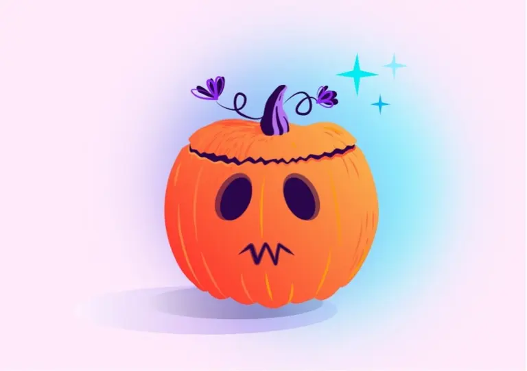 Pumpkin illustration add background