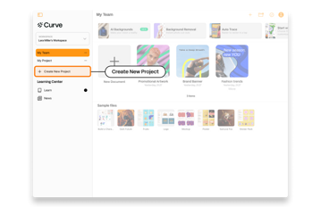 New Project in Linearity Workspace
