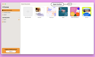 Open button on Mac