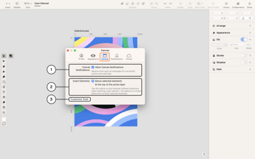 Canvas Notification activation