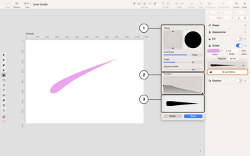 The brush editor