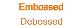 Embossed and debossed