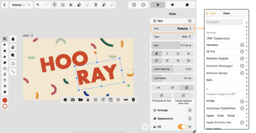 The font picker