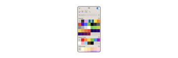 The color palette menu