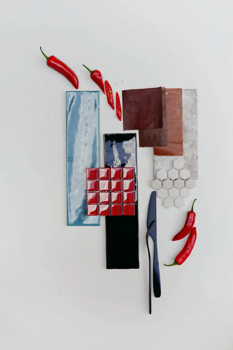 Visual mood board with chillis