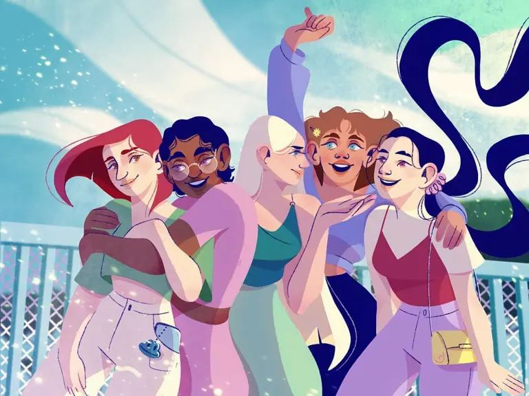illustration of various characters done by Maddy Zoli