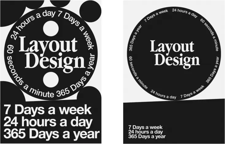 An example of good vs bad layout design