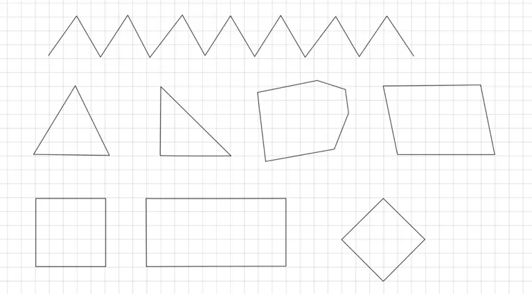Geometric shapes on grid paper The Pen Tool + Linearity