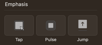 Emphasis Preset options in Linearity Move