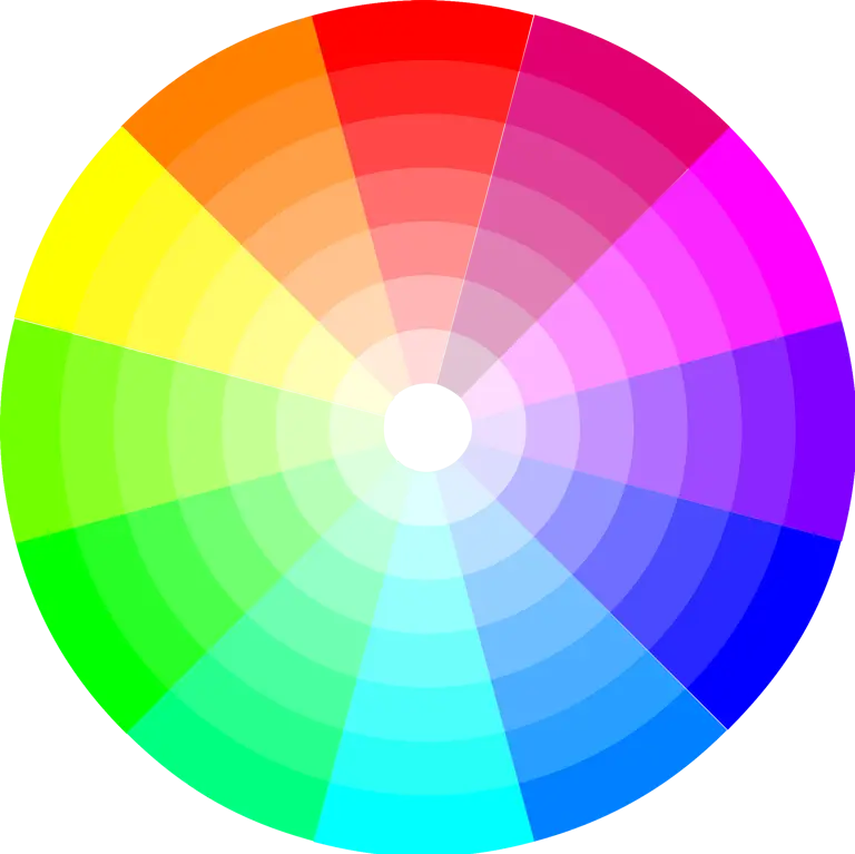 Color Wheel with tints