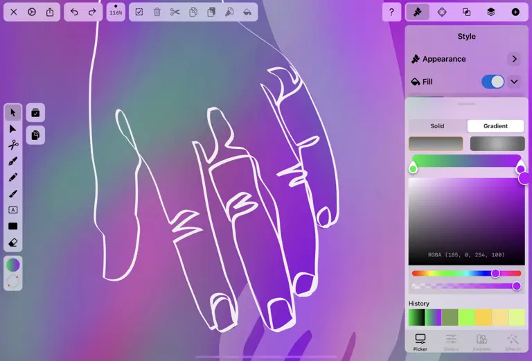 Line Drawing made in Linearity Curve (formerly Vectornator)