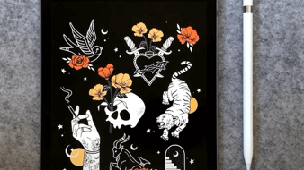 tattoo created in vector illustration programs