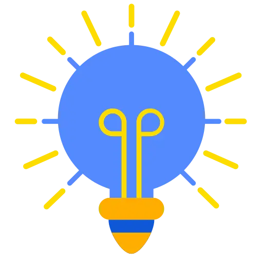 flat lightbulb icon
