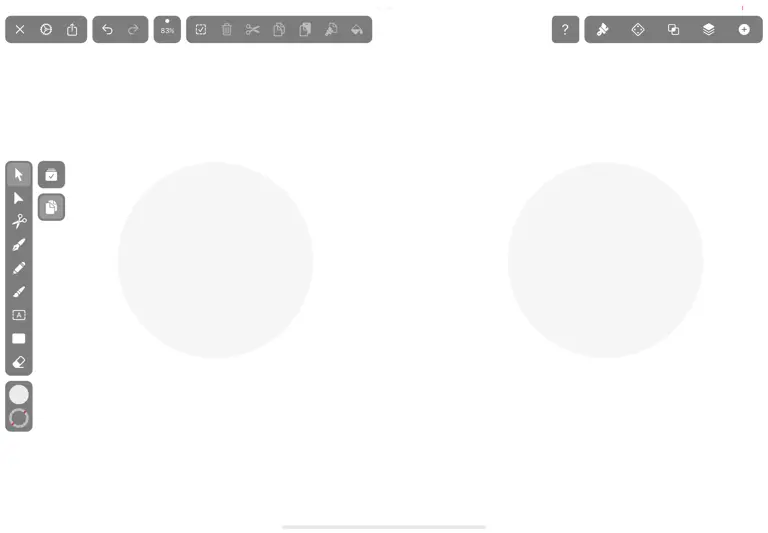 deleted circle in vectornator