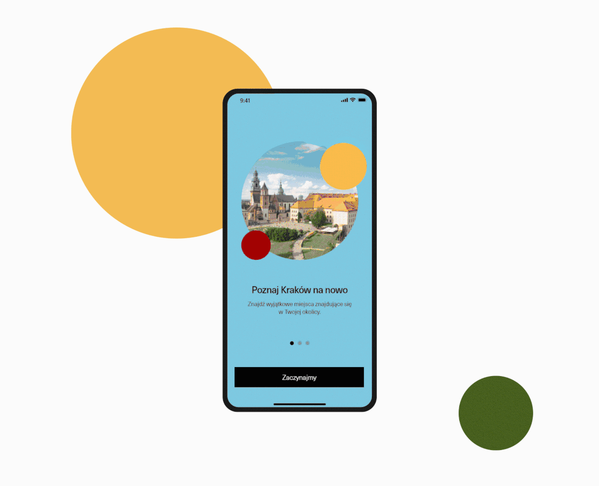 Mobile app with geometric designs