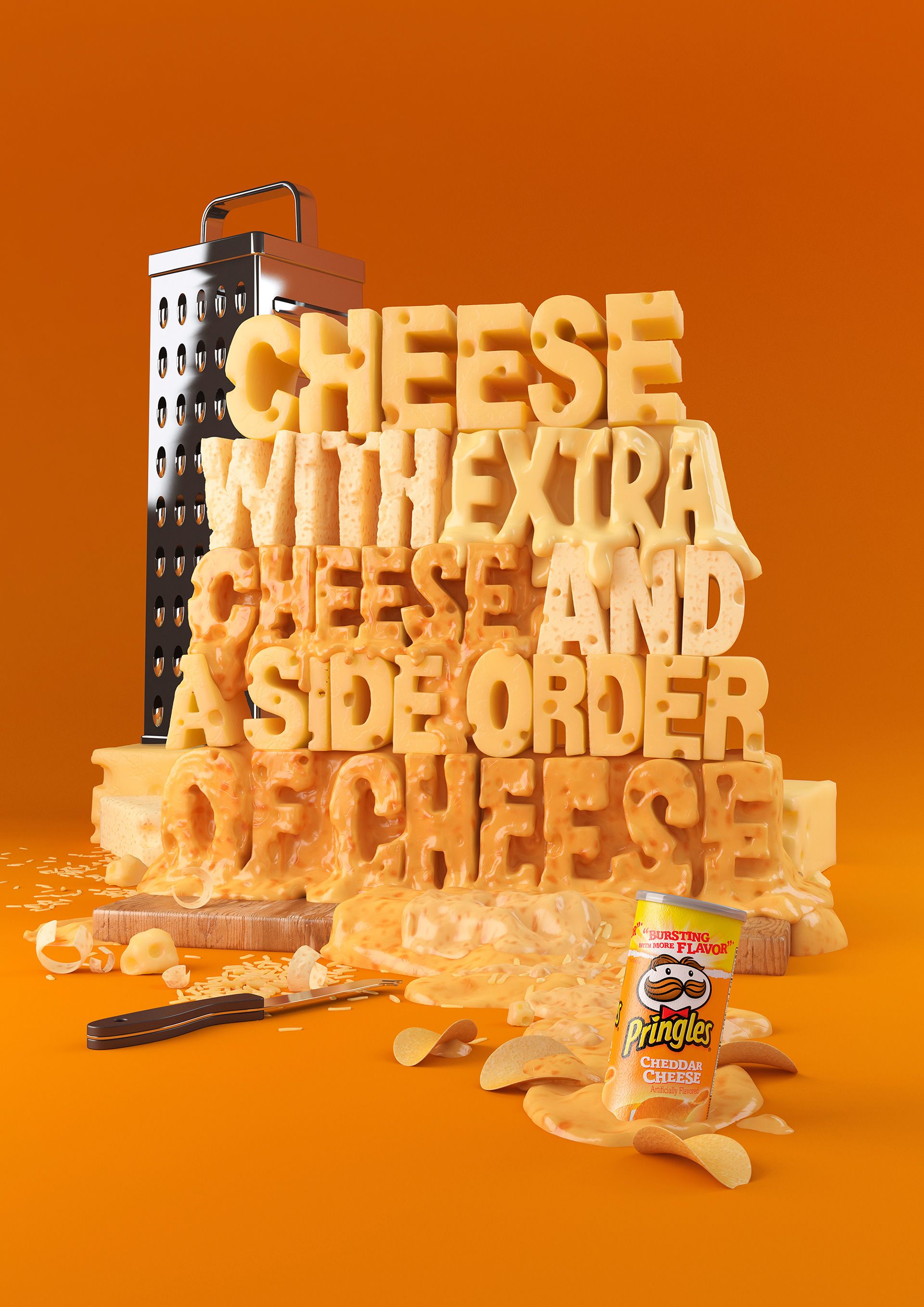 Pringles ad with cheese