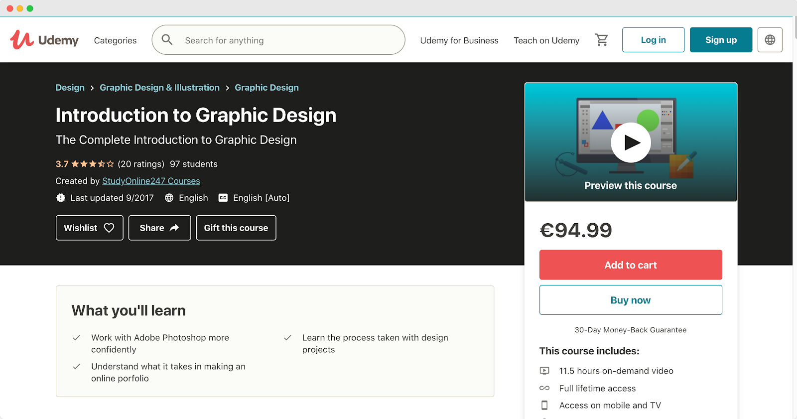 Graphic Design Courses - Udemy