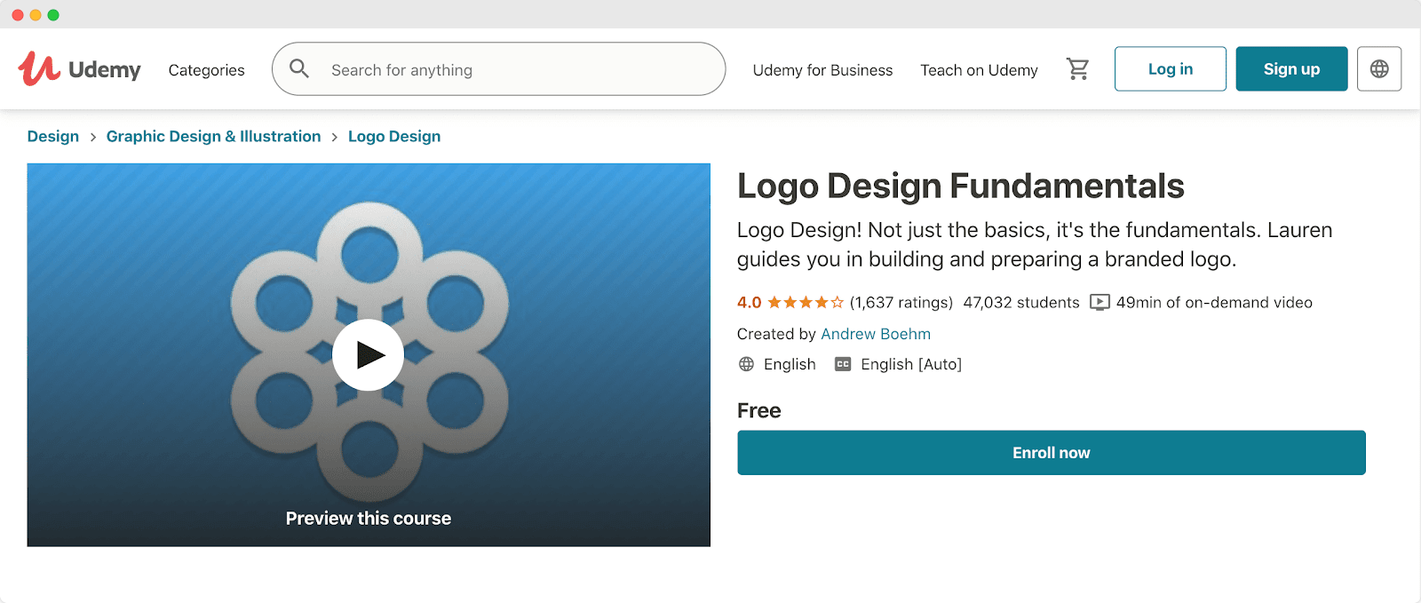 Graphic Design Courses - Udemy Logo Design Fundamentals