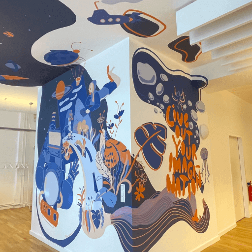 The Vectornator office mural: an interview with Mega
