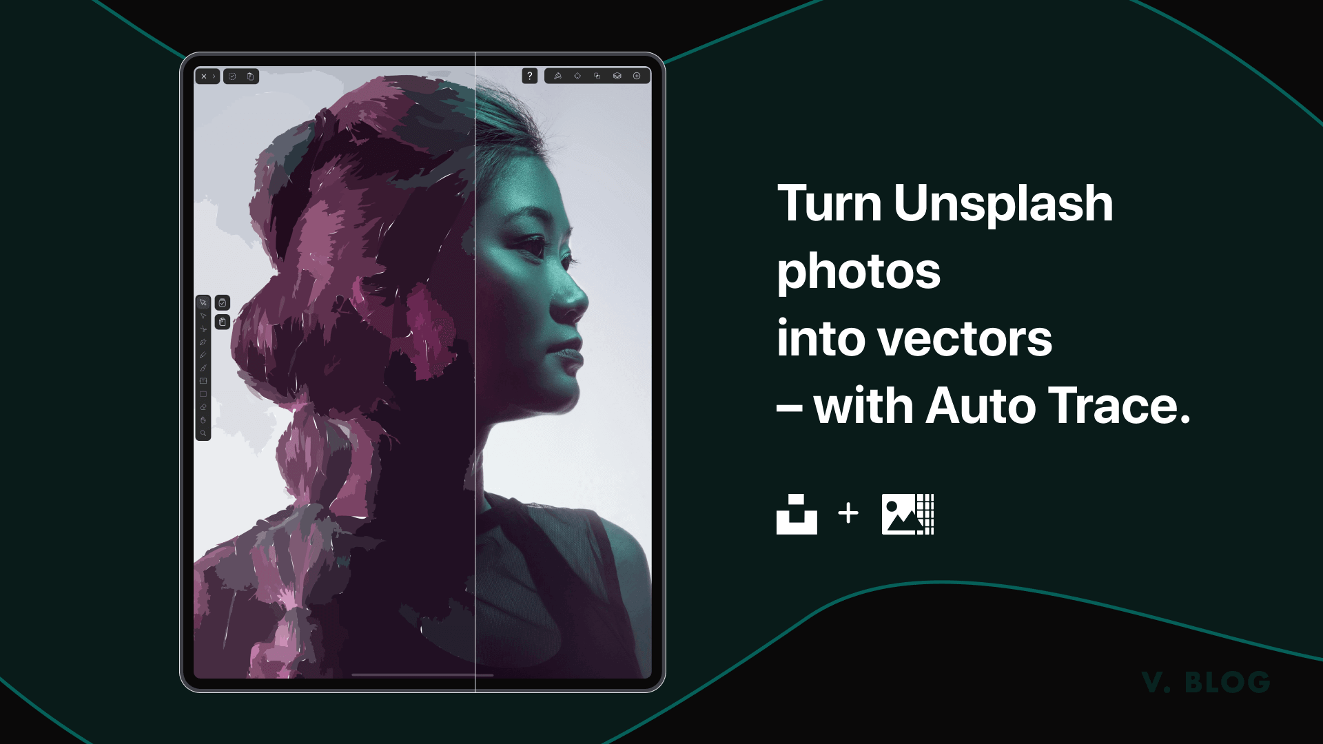 Unsplash & Auto Trace | Linearity Curve (formerly Vectornator)