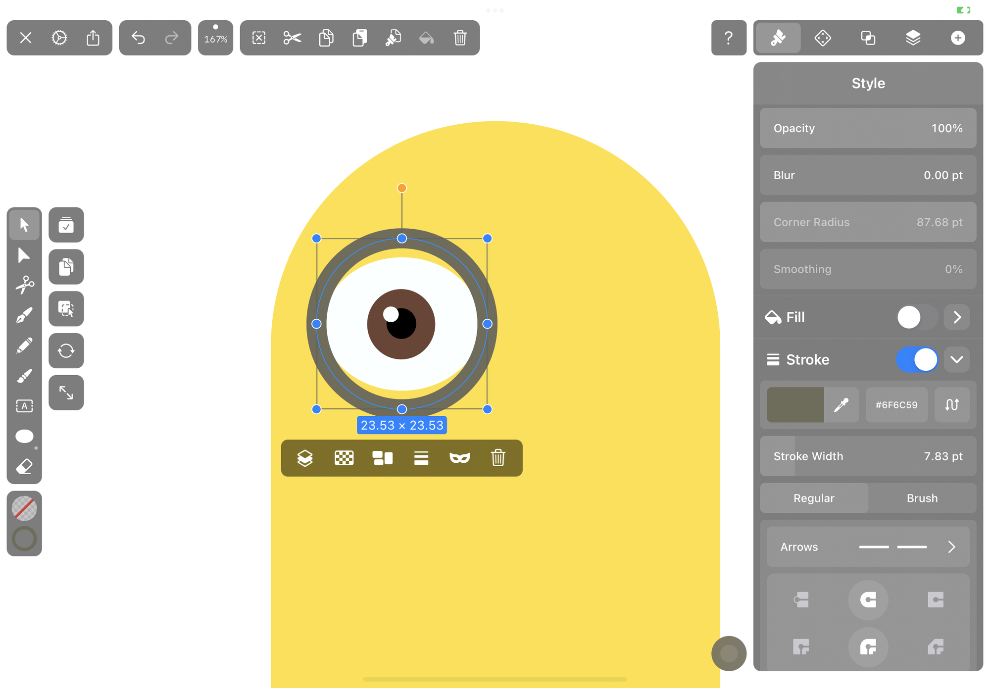 How to draw a minion's goggles