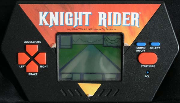 Vintage "Knight Rider" handheld electronic game.