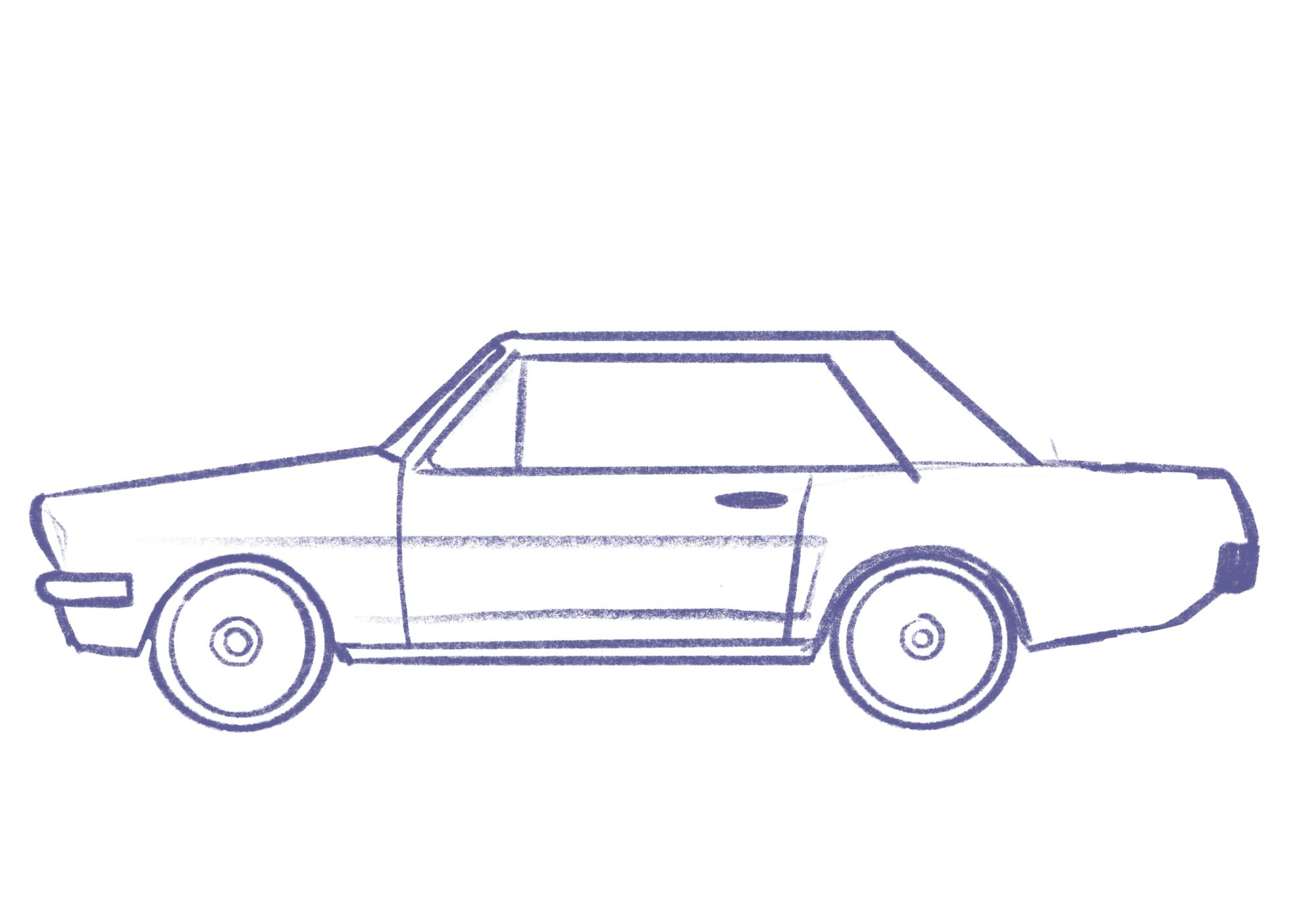 Digital drawing of a car