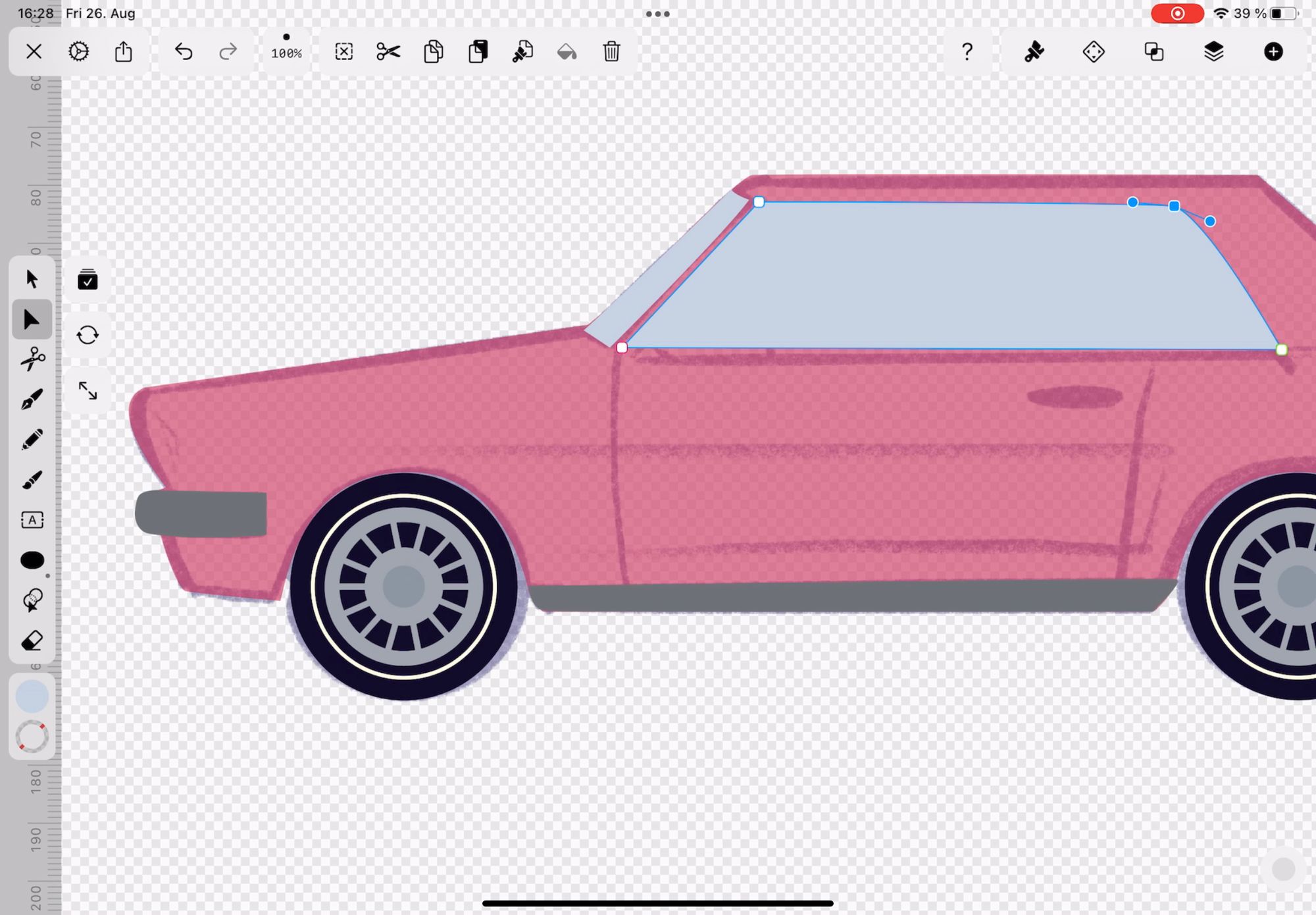 How to draw car windows bumpers and side skirts