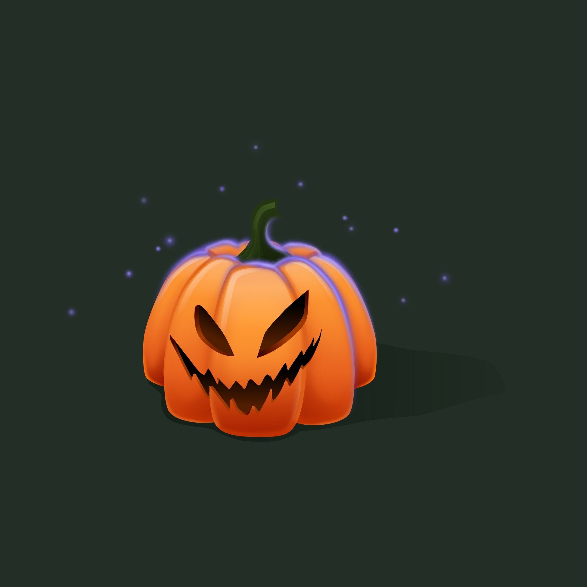 Carving a digital pumpkin face illustration with Linearity Curve