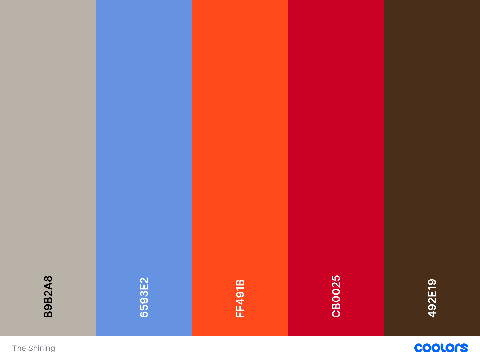 The Shining movie color palette