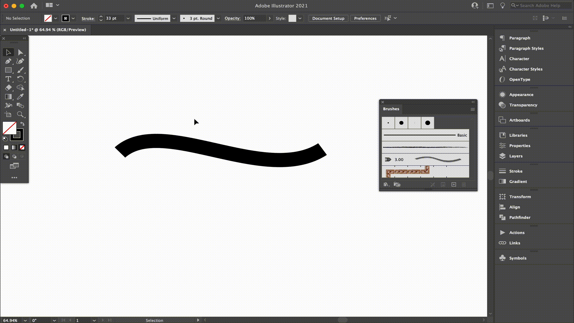 How can I make swooshes in Illustrator or Inkscape - Graphic