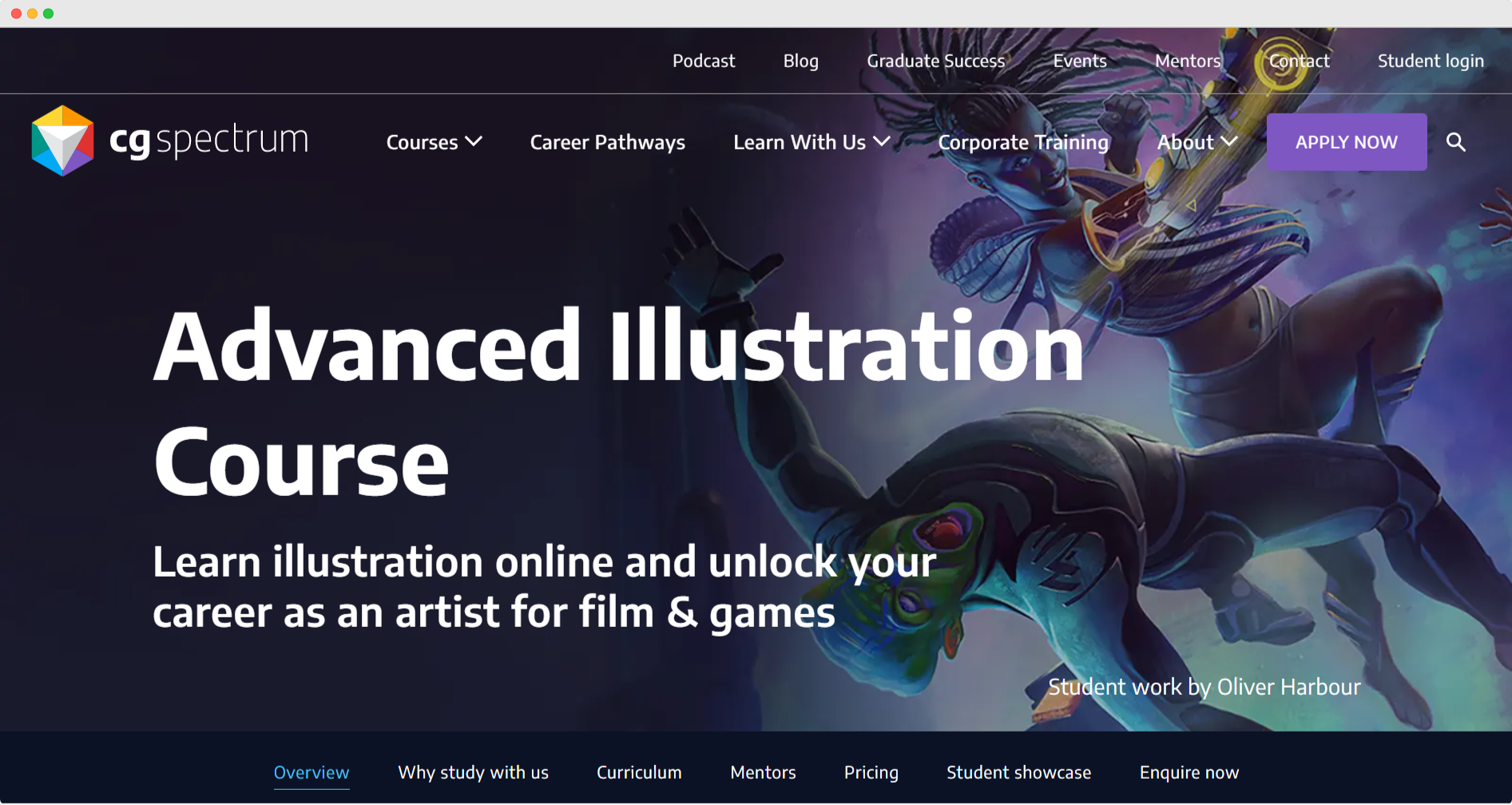 CG Spectrum online course for illustrators