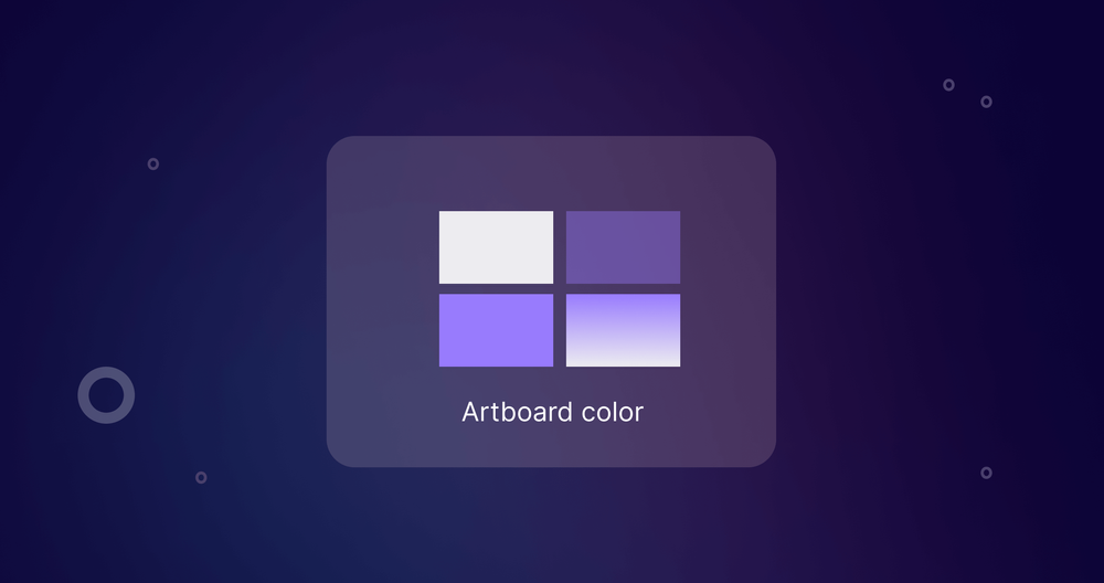 Design software feature for changing artboard color
